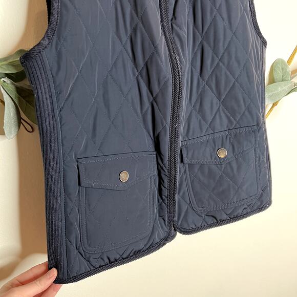 Talbots Dark Blue Quilted Vest LAST CALL - Picture 2 of 5